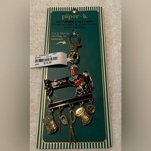 Piper•k Black & Gold Sewing Machine Key & Bag Charm